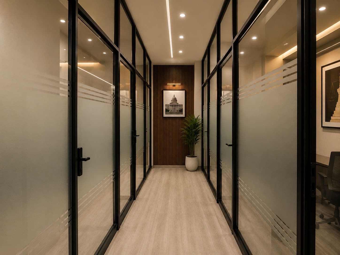 Corridor and offices at Regalius Law Partners